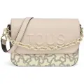 Tous for woman. 2002185451 Chain Kaos Icon medium shoulder bag beige, black (OSFA), Casual, Polyurethane