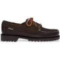 Sebago for man. 77123CW Brown Askook Leather Moccasins (42), Flat, 1 to 3 cm, Laces, Casual, Classic