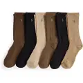 Ralph Lauren for man. 449P07829001 Set of 6 pairs of half-round socks (OSFA), Black, Brown, Homewear, Cotton