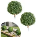 Vevor Kunstige Topiary Buksbomtrær med Jordspyd, 2 Sett 559mm Kunstige Busker og Kratt Potteplanter, Kunstig Silketre Ser Ekte Ut For Dekor Veranda Utendørs Innendørs Terrasse Hage Balkong Bakgård