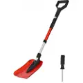 Vevor snøspade for innkjørsel, 22 cm sammenleggbar snøspade med D-formet håndtak, , 36-40 tommer justerbar, lett snøfjerningsverktøy i aluminiumslegering, reduserer ryggsmerter for hage, bil, camping