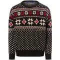 Ralph Lauren for man. 710982258001 Kashmir jumper with black snowflakes (S), Casual, Multicolor