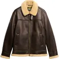 Superdry for man. M5012141A Brown Aviator Jacket (XL), Casual, Recycled Polister, Sustainable