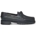Sebago for man. 7001HU0 Ranger Waxy leather boat shoes black (41), Flat, 1 to 3 cm, Laces, Casual