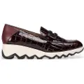 Wonders for woman. C-7612 Maroon Simon leather loafers (39), 1 to 3 cm, None, Casual