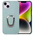 Mtp Products iPhone 14 Plus Lær Belagt Deksel med Ringholder - Cyan