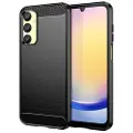 Mtp Products Samsung Galaxy A25 Børstet TPU Deksel - Karbonfiber - Svart