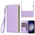 Mtp Products Samsung Galaxy S23 FE Luksuriøst Vattert Lommeboketui - lilla