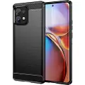 Mtp Products Motorola Edge 40 Pro/Edge+ (2023) Børstet TPU Deksel - Karbonfiber - Svart