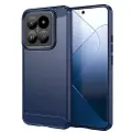 Mtp Products Xiaomi 14 Pro Børstet TPU Deksel - Karbonfiber - Blå