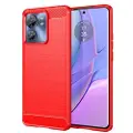 Mtp Products Motorola Edge (2023)/Edge 40 Børstet TPU Deksel - Karbonfiber - Rød