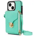 Mtp Products iPhone 14 Plus Alt-i-ett-deksel med lommebok og stropp - Mynte