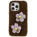 Mtp Products Fluffy Flower Serie iPhone 14 Pro Max TPU-deksel - Brun