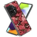 Mtp Products OnePlus 12R/Ace 3 Stilig Ultra-Slim TPU-deksel - Røde Blomster