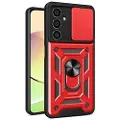 Mtp Products Samsung Galaxy S23 FE Hybrid-deksel med Roterende Ring med Kameraskjold - Rød