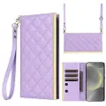 Mtp Products Samsung Galaxy S24+ Luksuriøst Vattert Lommeboketui - lilla