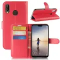 Mtp Products Huawei P20 Lite Lommebok-deksel med Magnetisk Lukning - Rød