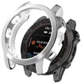 Mtp Products Garmin Fenix 7X/7X Solar Electroplated TPU-deksel - Sølv