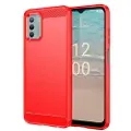 Mtp Products Nokia G22 Børstet TPU Deksel - Karbonfiber - Rød