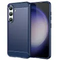 Mtp Products Samsung Galaxy S24 Børstet TPU Deksel - Karbonfiber - Blå