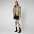 Save the Duck for woman. D31470W-LOVE19 Cosmary quilted beige coat (M/L), Casual, Recycled Polister, Sustainable