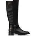 Wonders for woman. D-1802 Bonjour leather boots black (37), Flat, Zip, Casual