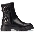 Wonders for woman. A-4301 Ankle boots Bones 01 black (39), Flat, Laces, Casual