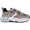 Voile Blanche for woman. 2017475 Leather Sneakers Club105 grey (41), 3 to 5 cm, Laces, Casual, Animal Print