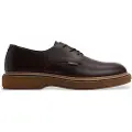 Barbour for man. MFO0819 Harefield Derby leather shoes brown (43), Flat, Laces, Casual