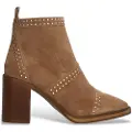 Alpe for woman. 544911 Brown Camden leather ankle boots (39), 5 to 8 cm, Suede, Zip, Casual
