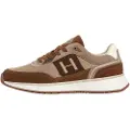 Hackett London for man. HMS200031 Leather Sneakers Otto Run brown (44), Flat, 1 to 3 cm, Laces, Casual
