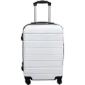 Borg Living Kabinkoffert - Hardcase lettvekt koffert - Str. liten - Hvit Stripe