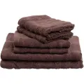 Borg Livinig Håndklær 2 stk. 100% kjemmet bomull - Myke brune håndklær 50x100 cm fra