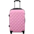 Borg Living Kabinkoffert - Hardcase lettvekt koffert med 4 hjul - Diamantlyserosa