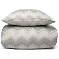 In Style Sengetøy 140x220 cm - Grått zig zag mønstret sengetøysett - Microfiber sengetøy - sengetøy