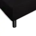 Nordstrand Stretchlaken 70x200 cm - Svart jersey laken - 100% bomull - Formsydd laken til madrass