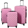 Borg Living Kofferter – sett med 3 stk. – Eksklusivt hardcase koffertsett-tilbud – Diamant rosa