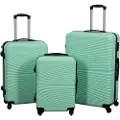 Borg Living Koffertsett - 3 stk. - Hardcase reisekofferter - Nordic mint - Lettvektskofferter