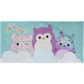 Licens Squishmallows håndkle - 70x140 cm - 100% bomull - Mykt badehåndkle med de populære bamsene