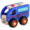 Magni - Wooden police bus with rubber wheels (3896) /Cars, trains and vehicles