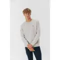 Elpulpo for man. 11030128723 Embroidered Heritage Sweatshirt grey (M), Casual, Organic Cotton, Sustainable