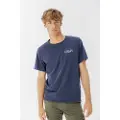 Elpulpo for man. 11010128051 Logo T-shirt Navy fabric (XL), Casual, Short sleeve, Organic Cotton, Sustainable