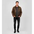 Blauer for man. 25WBLUL02313 Brown Selwyn Leather Jacket (L), Casual