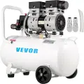 Vevor luftkompressor 11 gallon, ultrastille luftkompressor 1 HK, oljefri luftkompressor ståltank 750W, bærbar luftkompressor 8 bar, ultrastille kompressor for hjemmereparasjon, dekktrykk