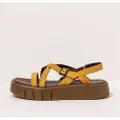 Art for woman. 1185312F5003_024 Leather Sandals 1853 Malaga yellow (38), 3 to 5 cm, Buckle, Casual