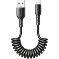JOYROOM 3A Easy-Travel opprullet hurtigladekabel fra USB-A til USB-C - 1.5m - svart