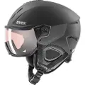 Uvex Instinct Visor Pro V, Skihjelm med Visir, Black Matt