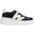 Wonders for woman. A-2660_5078_5870 Dorita Leather Sneakers black (42), 3 to 5 cm, Laces, Casual