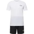 EA7 for man. 8NPV03_PNDDZ Dynamic Athlete T-shirt and trousers set white, black (XXL), Sport, Tennis / Paddle tennis, Multisport, Polyester,