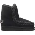 Mou for woman. MU.FW101050A Leather ankle boots Eskimo 18 Glitter Logo black (39), 5 to 8 cm, None, Casual